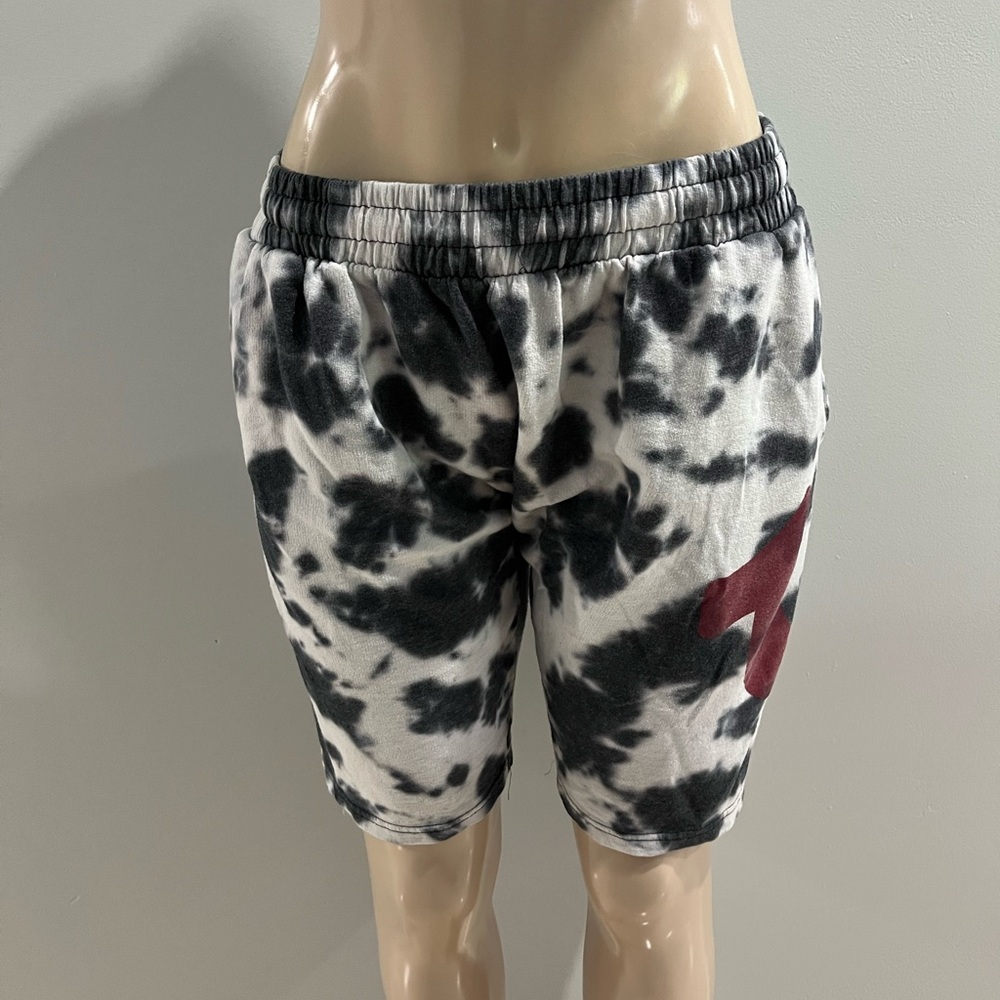 True Religion Monochrome Tie-Dye Athletic Shorts